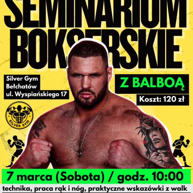 Seminarium bokserskie Bełchatów 7 marca – Balboa Domalik | Silver Gym